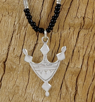 Schönes Tuareg Kreuz aus Silber - Bagazane Variante